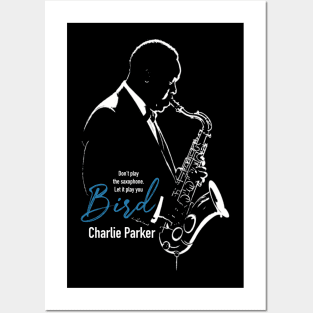 Charlie Parker silhouette Posters and Art